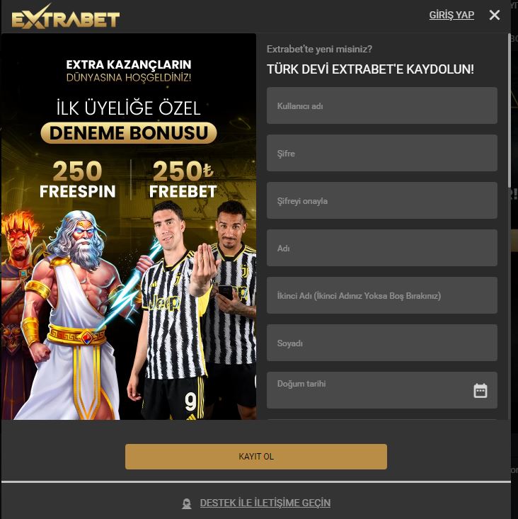 extrabet üyelik